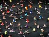 Unzählige Marathon-Läufer beim Wettkampf