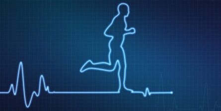 Herzfrequenz Darstellung eines Läufers