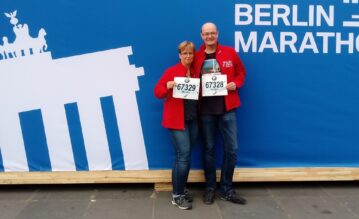 Privat und auf der Marathonstrecke ein gutes Team: Monika Steinmetz und ihr Mann Holger. Gemeinsam liefen sie den Berlin-Marathon. ©privat
