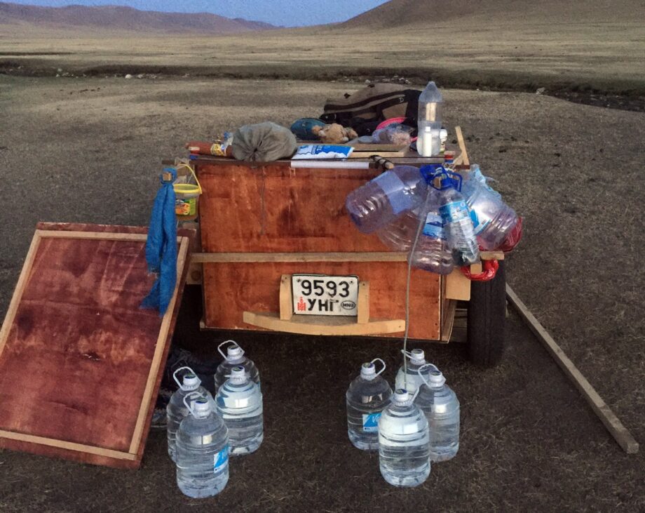 Im Sailing Cart fanden Wasser und Lebensmittel für mehrere Wochen Platz. © Falcon Riley