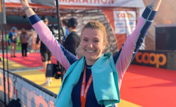 Anna Niendorf nach einem Marathon