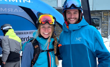 Laura und Sebastian auf dem Bergwelten-Testival im Skigebiet Kitzsteinhorn
