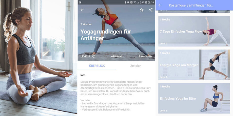 Screen der Daily Yoga App