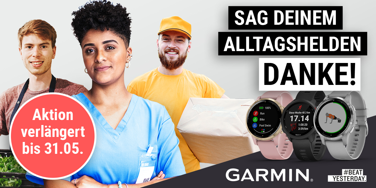 Sag deinem Alltagshelden Danke! mit Garmin