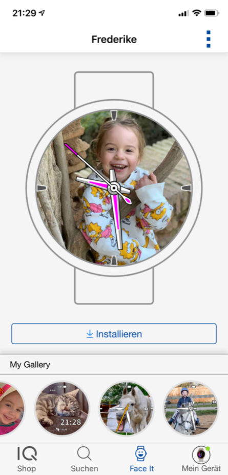 Garmin Connect App Hintergrundbild einstellen Layout installieren