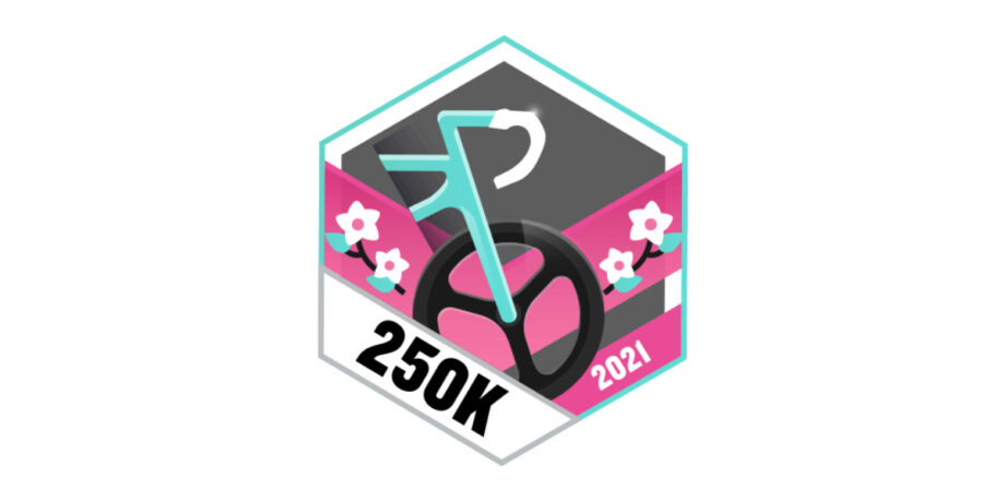 250k Radfahren Badge Garmin Mai 2021