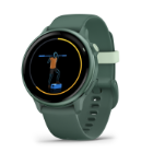 Garmin vívoactive 6 in der Farbe Jaspisgrün mit animiertem Workout auf dem Display