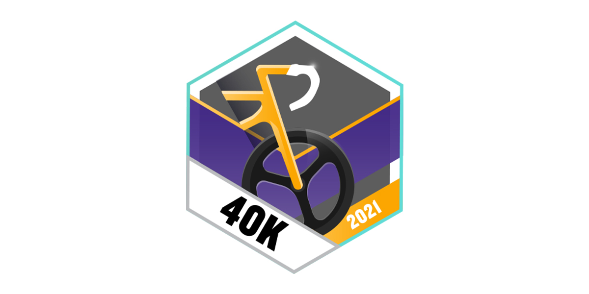 40km Radfahre Badge Juni 2021