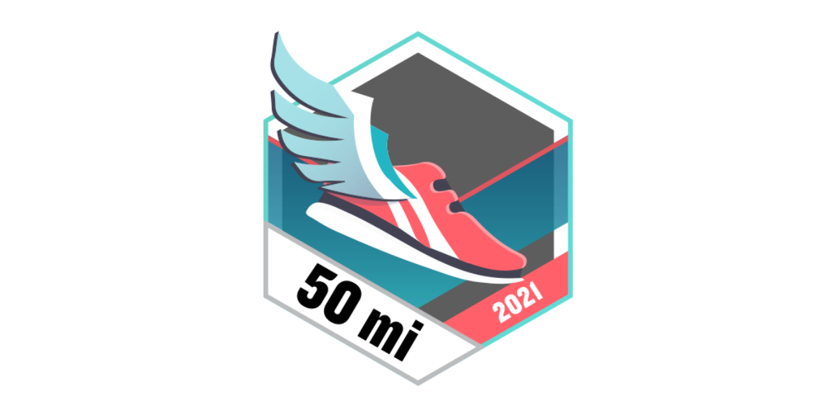 Garmin Badge 50 Meilen Laufen Juli 2021