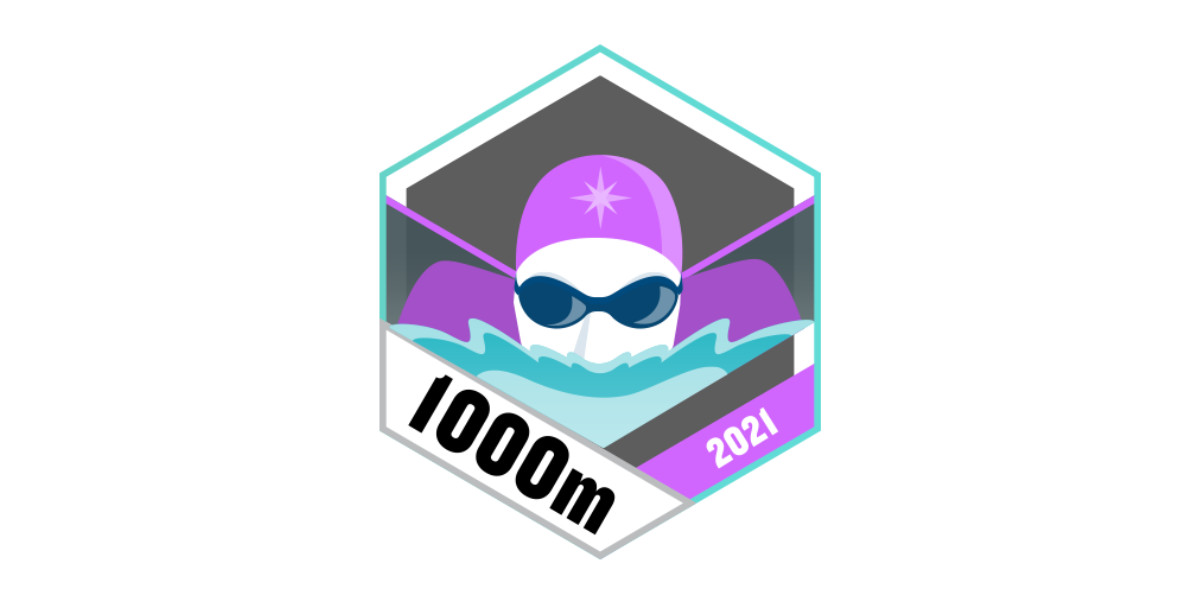 Garmin Badge September 2021 1000 Meter schwimmen