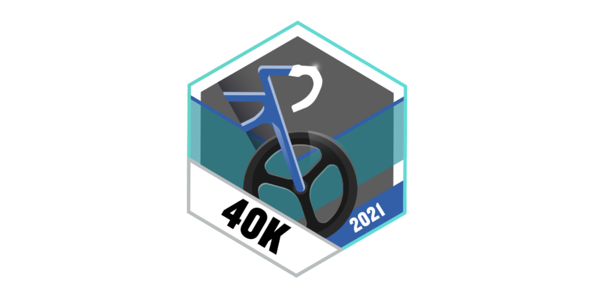 Garmin Badges Dezember 2021 40 km Radfahren