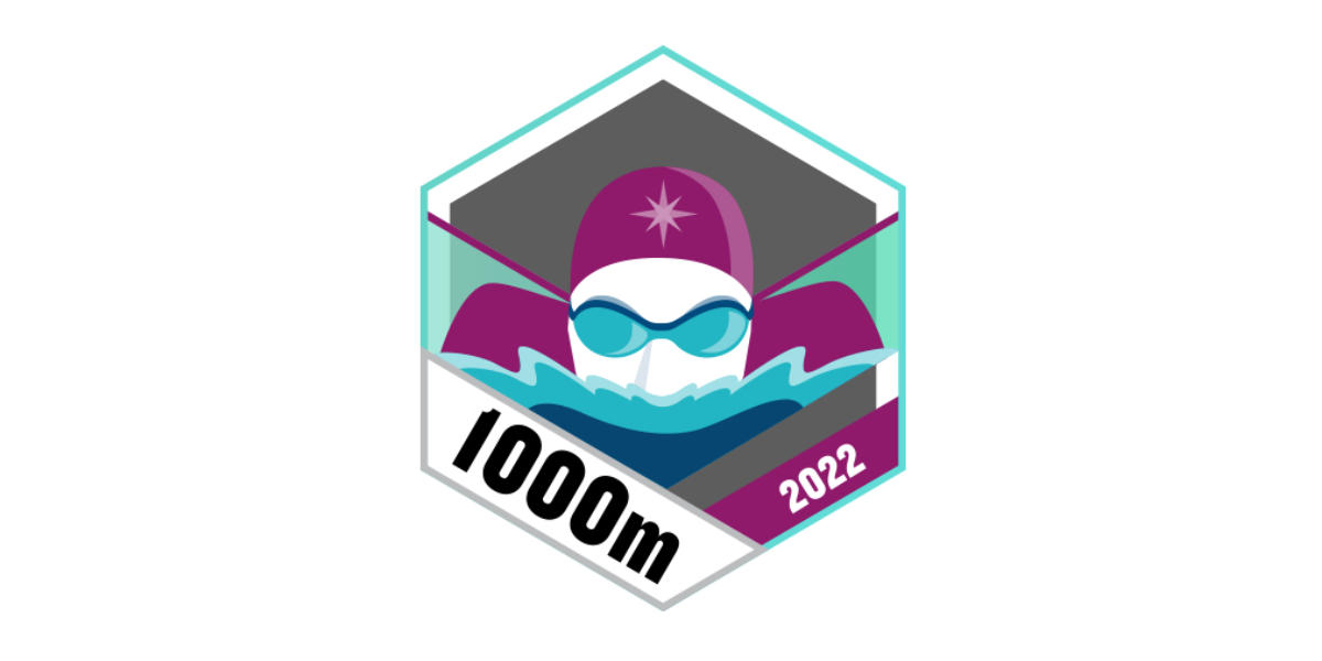 Garmin Badge Januar 2022 1000m Schwimmen