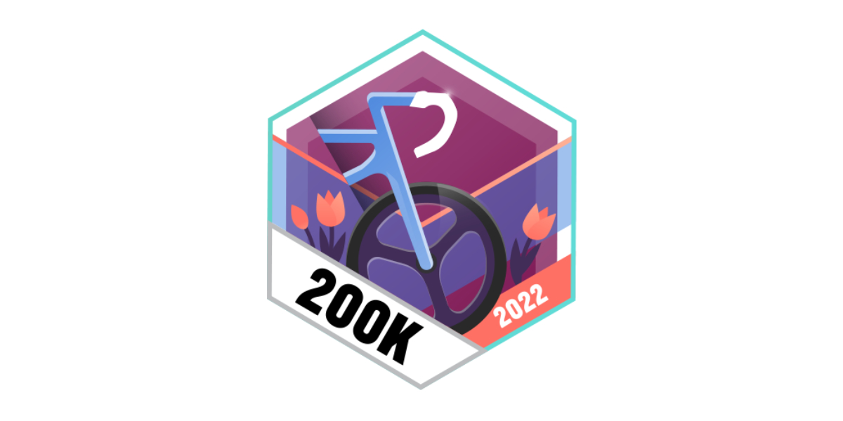 Garmin Badges Mai 2022 200km Radfahren