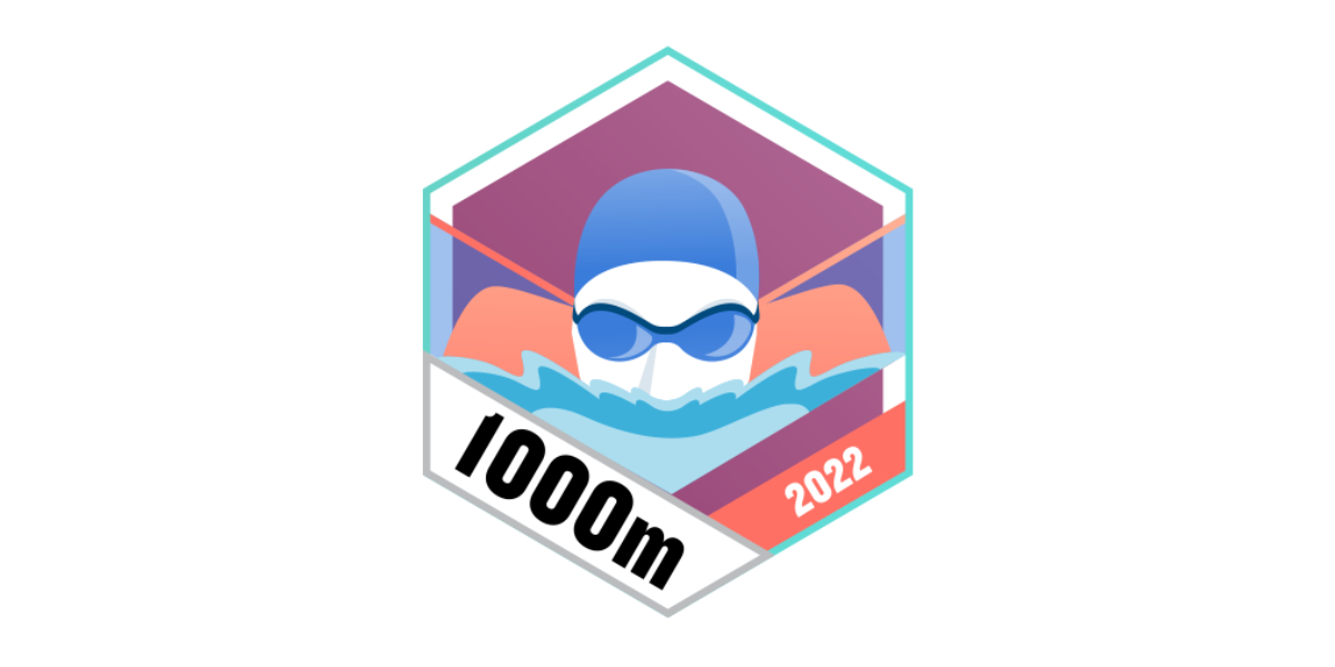 Garmin Badges Mai 2022 1000m Schwimmen