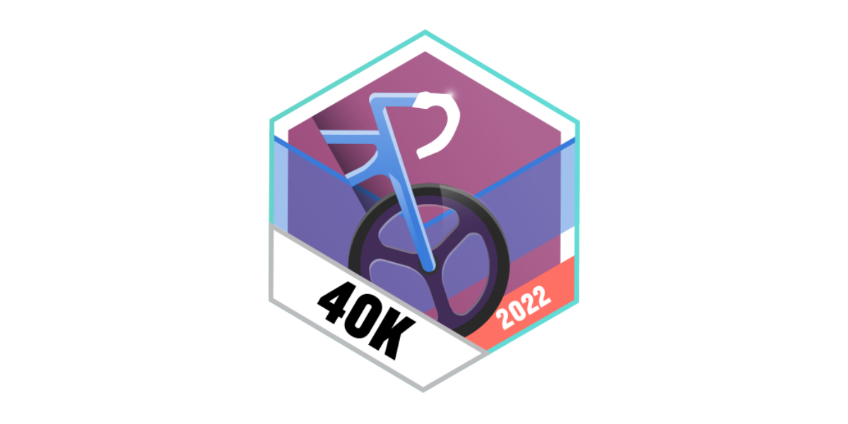 Garmin Badges Mai 2022 40km Radfahren
