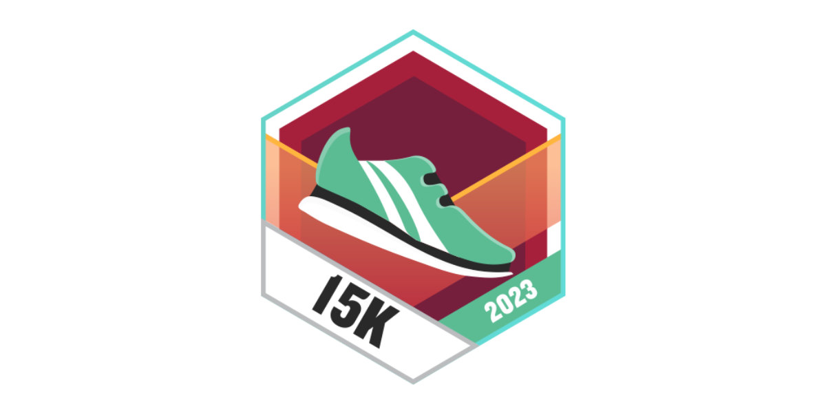 Garmin Badges April 2023 15km laufen