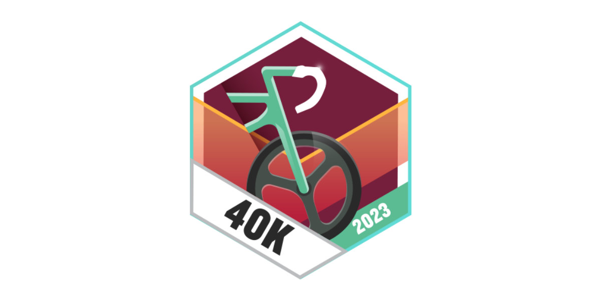 Garmin Badges April 2023 40 Kilometer Radfahren