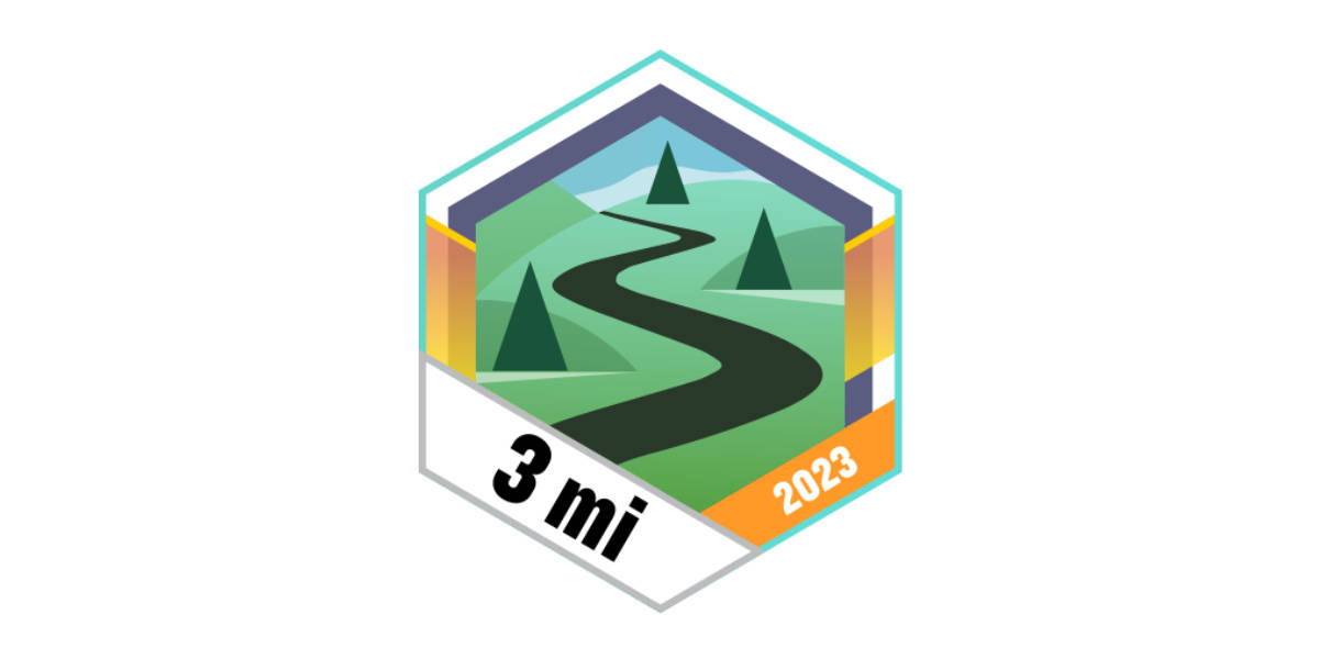 Badges Mai 2023 3 Meilen gehen