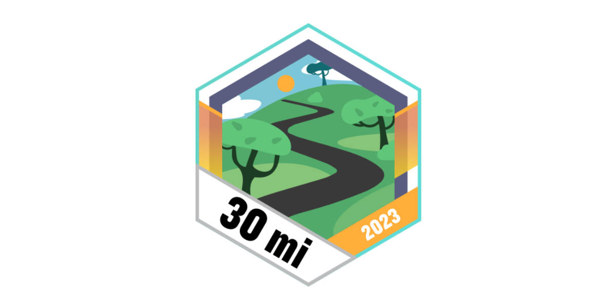 Badges Mai 2023 30 Meilen gehen