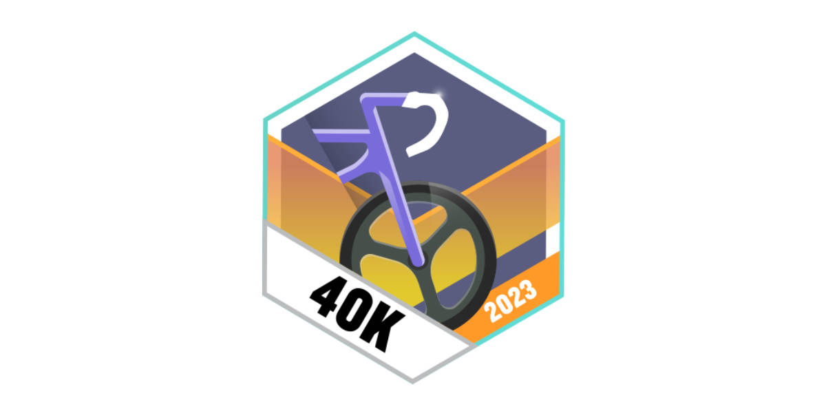 Badges Mai 2023 40.000 km Radfahren