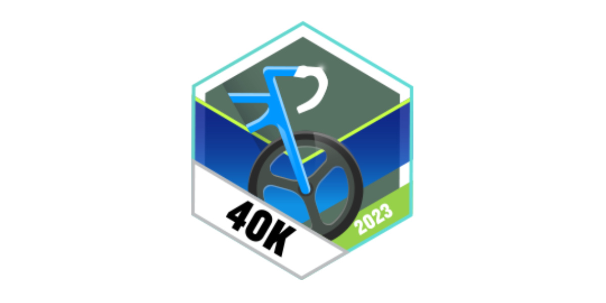 Garmin Badge Juni 2023 40 km Radfahren