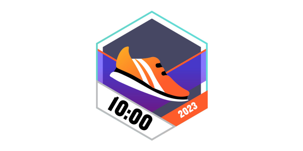 Garmin Badges Oktober 2023 10 Stunden laufen