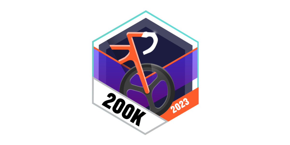 Garmin Badges Oktober 2023 200 Kilometer mit dem Rad fahren