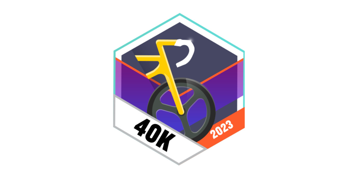 Garmin Badges Oktober 2023 40 Kilometer Radfahren