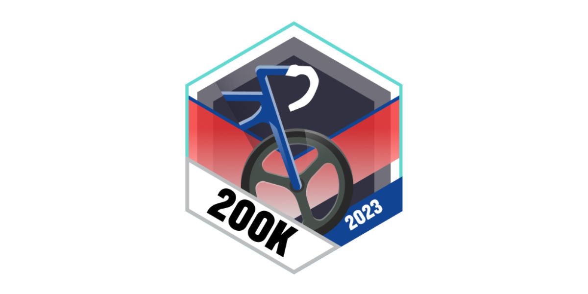 Garmin Badges Dezember 2023 200 Kilometer Radfahren