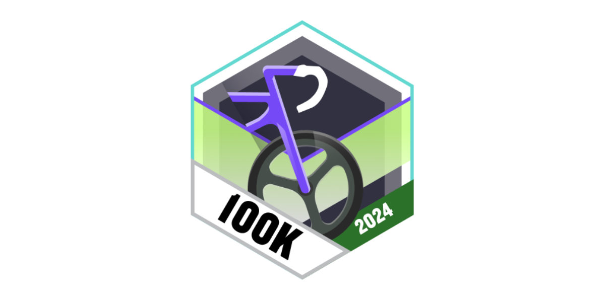 Garmin Badges Februar 2024 100 Kilometer Radfahren