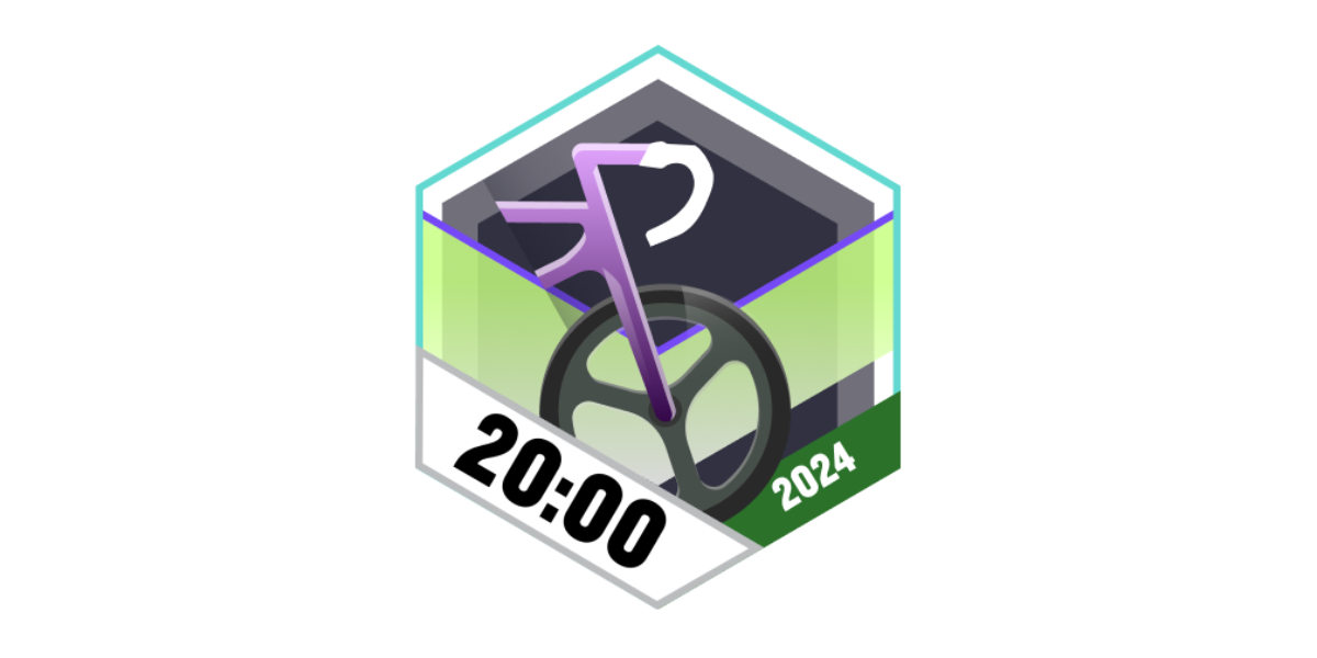 Garmin Badges Februar 2024 20 Stunden Radfahren