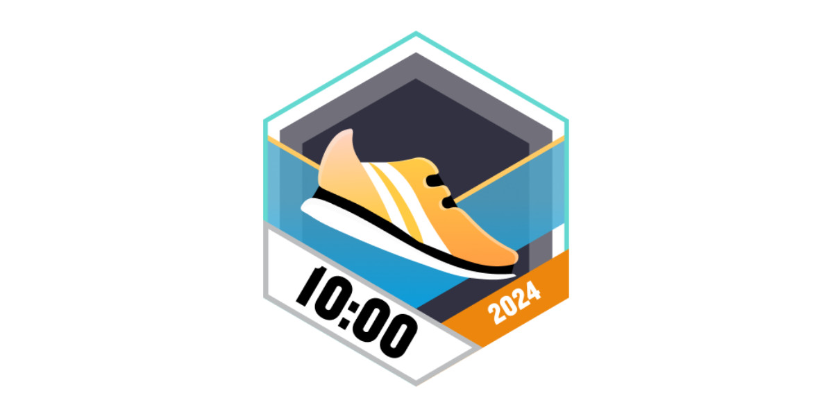 Garmin Badge 10 Stunden Laufen im März 2024