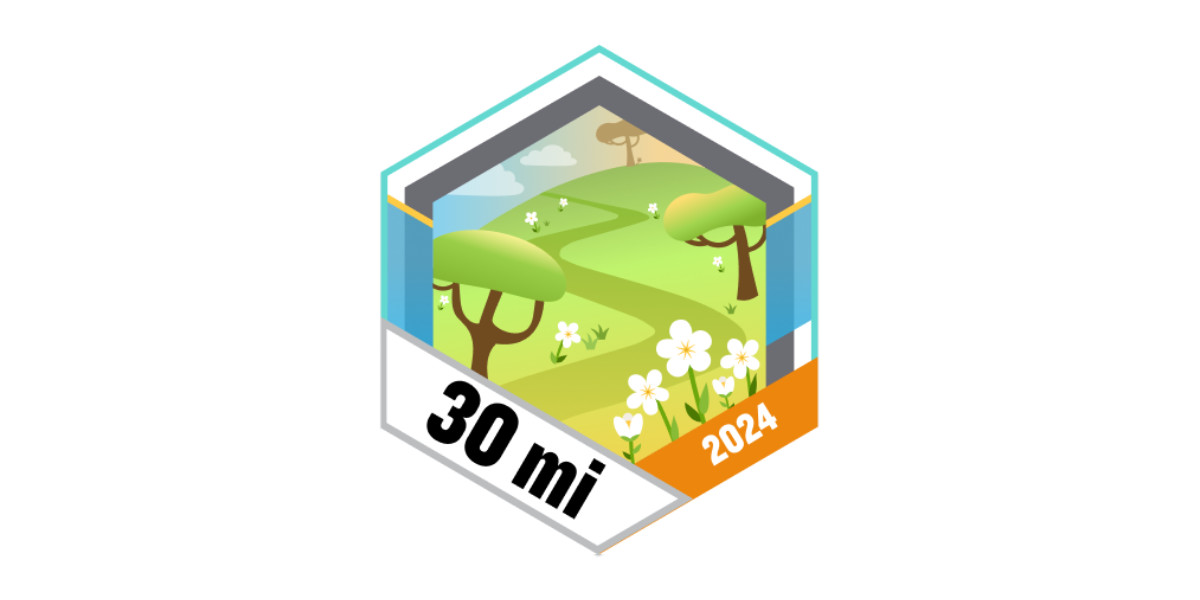 Garmin Badge 30 Meilen gehen im März 2024