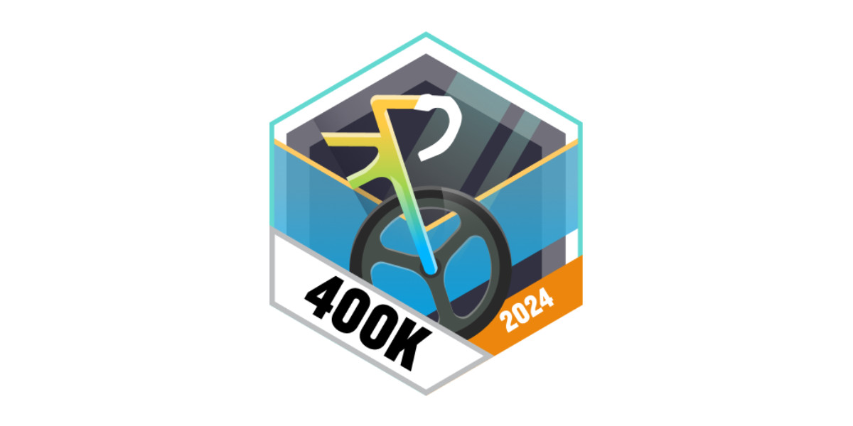 Garmin Badge 400 km Radfahren im März 2024