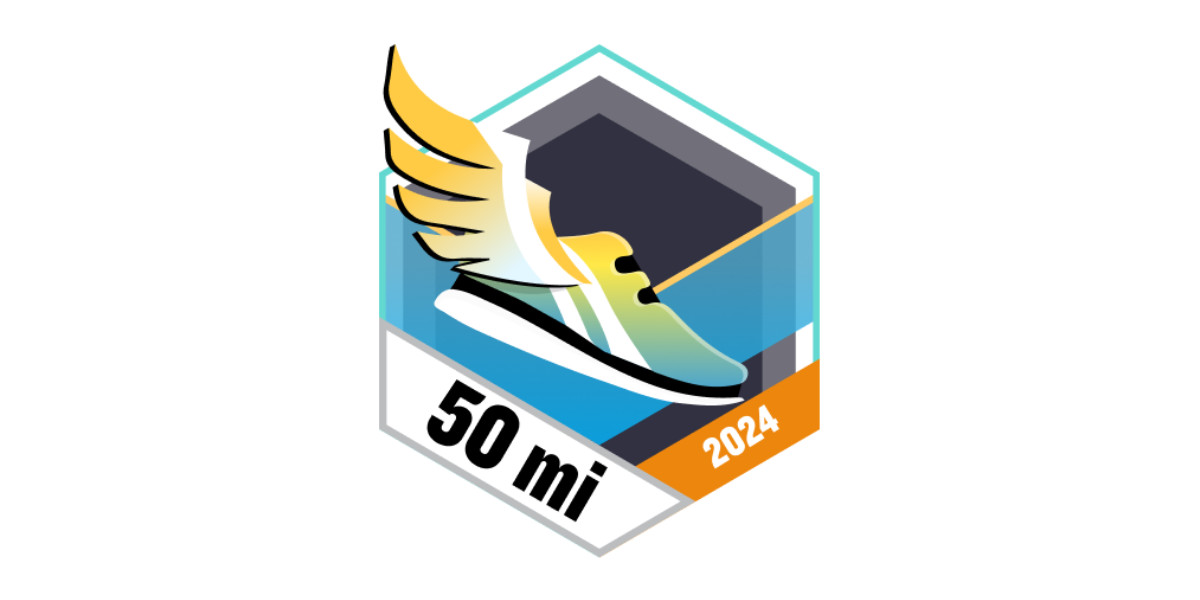 Garmin Badge 50 Meilen Laufen im März 2024
