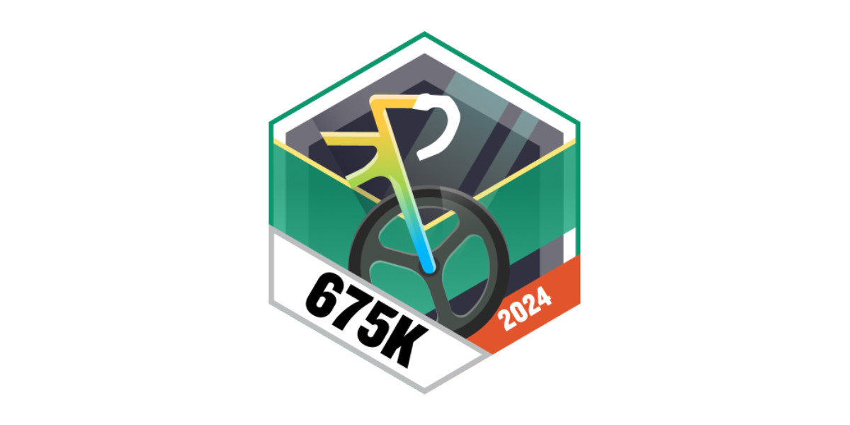 Garmin Badges Quartal 2 2024 675 Kilometer Radfahren