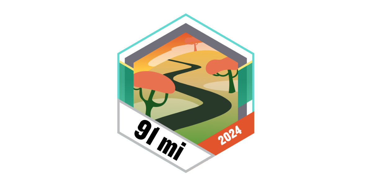 Garmin Badges Quartal 2 2024 91 Meilen gehen