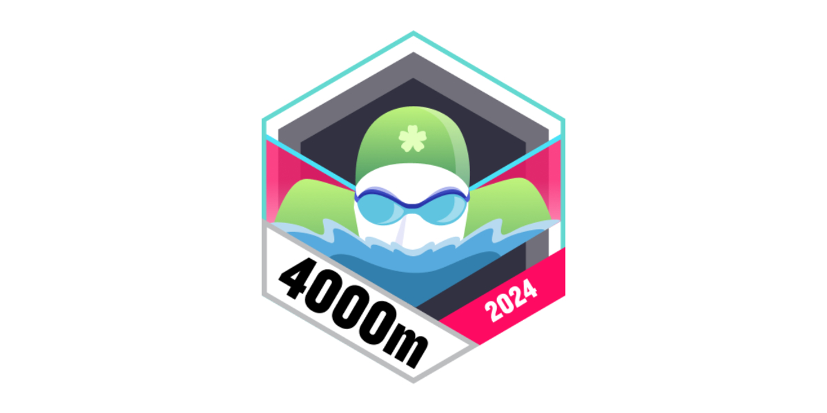 Garmin Badges Mai 2024 4000 Meter schwimmen