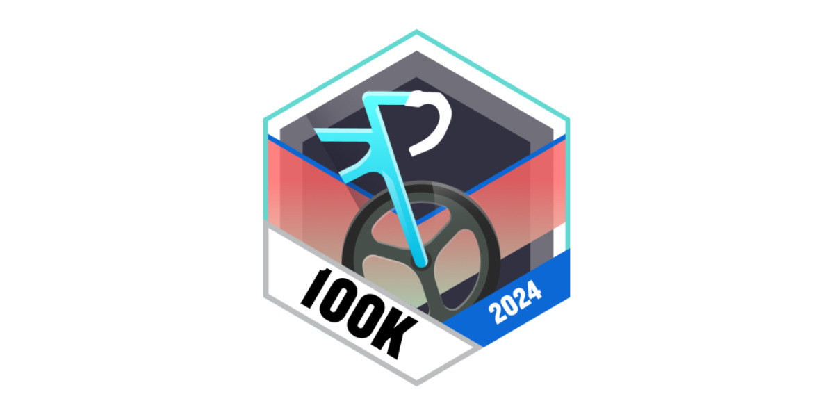 Garmin Badges Juni 2024 100 km Radfahren
