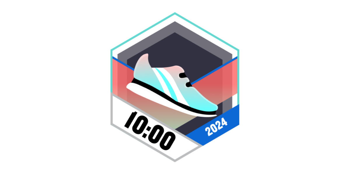 Garmin Badges Juni 2024 10 Stunden laufen