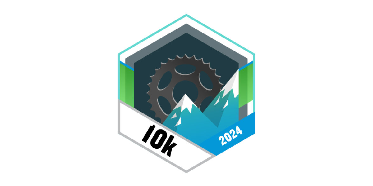 Garmin Badges Juli 2024 10 Kilometer Höhenunterschied mit den Rad