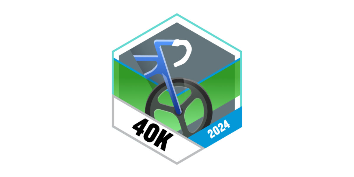 Garmin Badges Juli 2024 40 km Radfahren