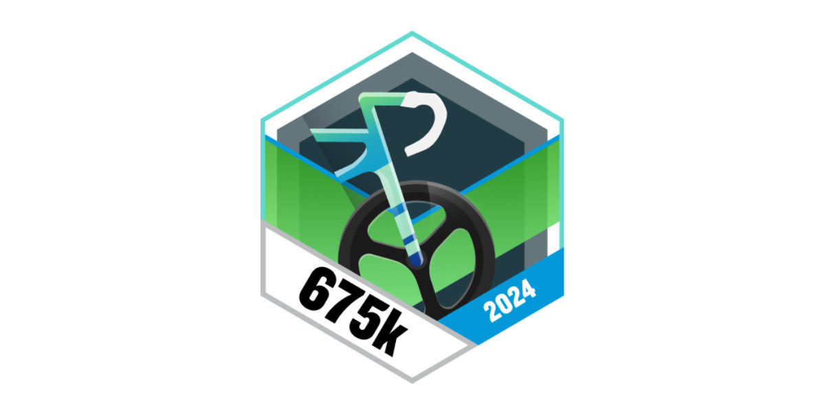 Garmin Badges Juli 2024 Quartals-Challenge 675 Kilometer Radfahren