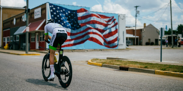 Lukas Kaufmann beim Radfahren in Amerika
