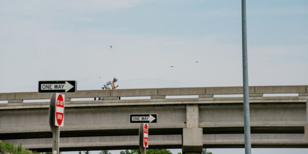 Lukas Kaufmann beim Radfahren in Amerika