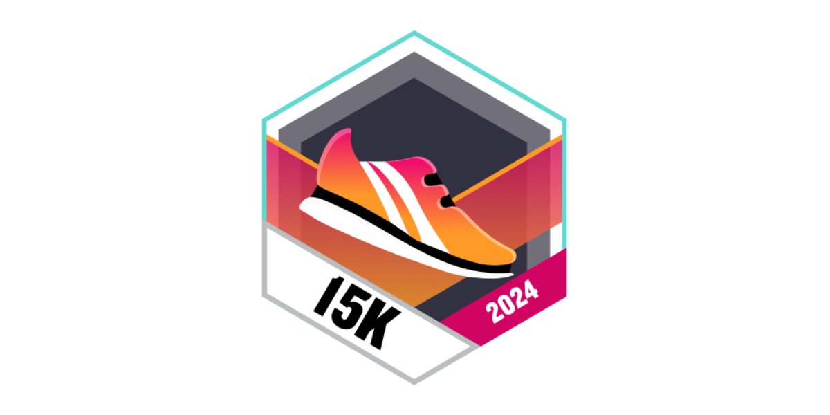 Garmin Badges September 2024 15 Kilometer laufen