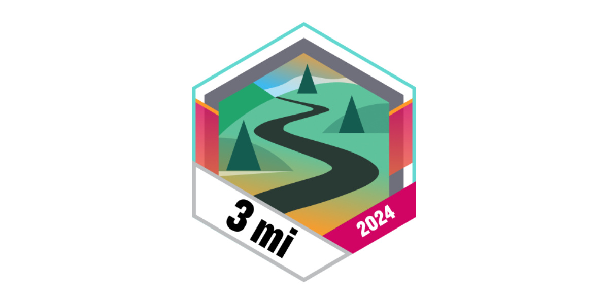 Garmin Badges September 2024 3 Meilen gehen