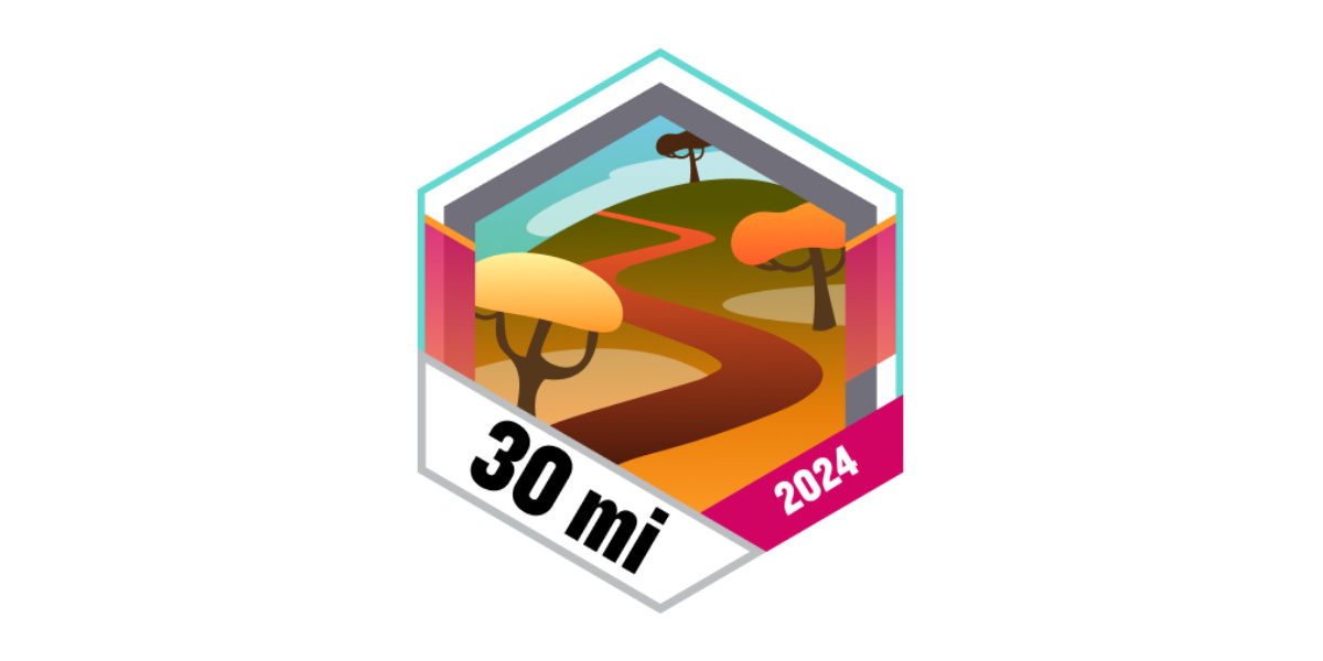 Garmin Badges September 2024 30 Meilen gehen