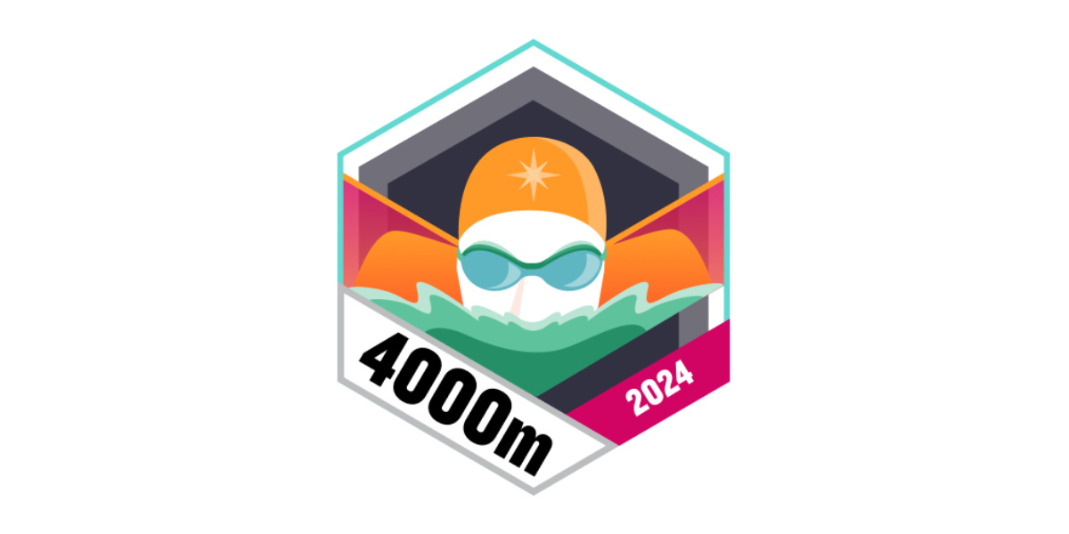 Garmin Badges September 2024 4000 Meter schwimmen