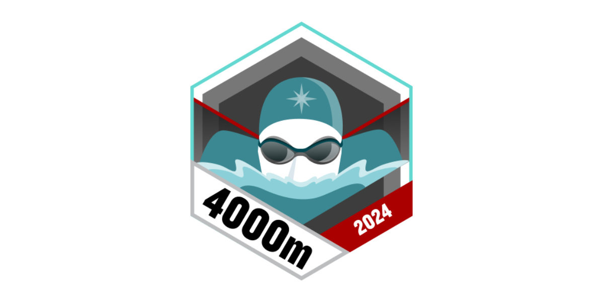 Garmin Badges Okotber 2024 4 Kilometer schwimmen